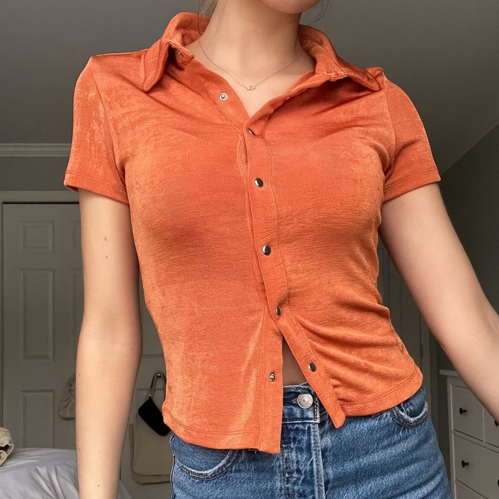 Princess Polly Harvey Top in Orange - Never Worn!